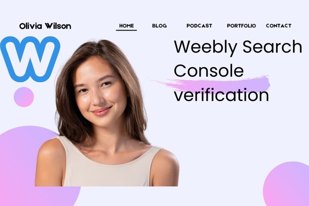 Weebly Search Console verification